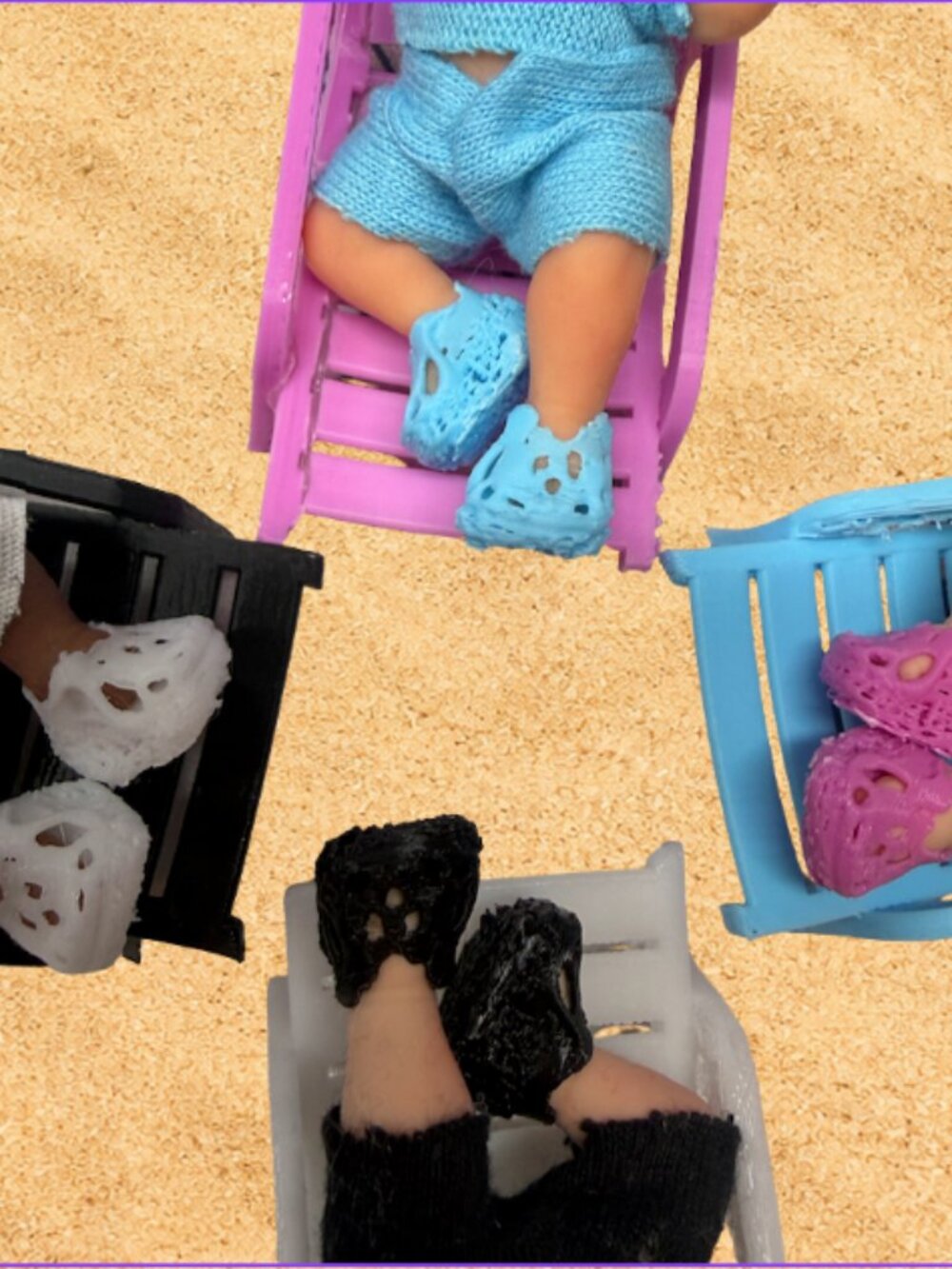 Dragon Shoes for Mini ZURU Baby Doll | Set of 1  Baby Blue Color